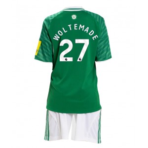 Newcastle United Nick Woltemade #27 Jalkapallovaatteet Lasten Vieraspeliasu 2025-26 Lyhythihainen (+ Lyhyet housut)